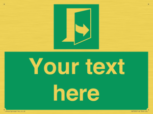 Custom sign safe condition door opens pulling left hand side